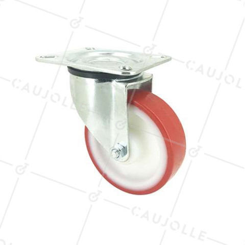 RUEDA DE MANIPULACIÓN DE POLIURETANO ANTIACEITES Y ANTIGRASAS CON 80 MM DE DIÁMETRO, CARGA DE 120 KG - S2NP 100 • Caujolle