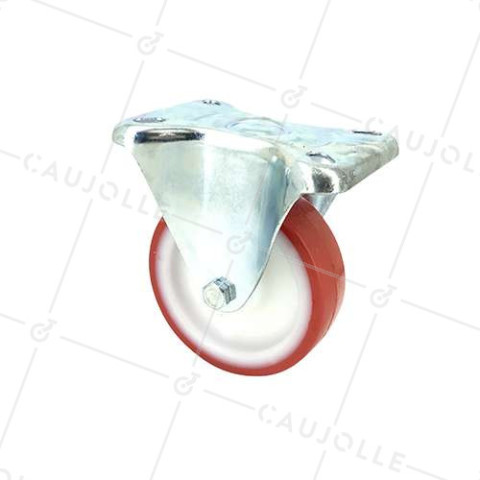 RUEDA DE MANIPULACIÓN FIJA DE ANTIACEITES Y ANTIGRASAS ROJA CON 100 MM DE DIÁMETRO, CARGA DE 120 KG - S7NP 100 • Caujolle