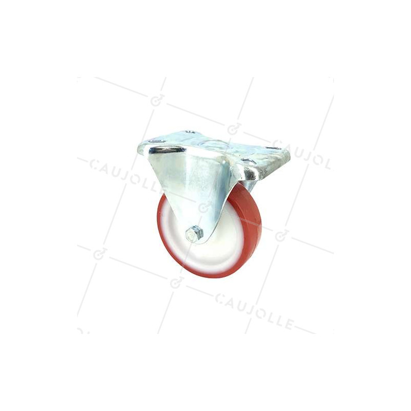 RUEDA DE MANIPULACIÓN FIJA DE ANTIACEITES Y ANTIGRASAS ROJA CON 100 MM DE DIÁMETRO, CARGA DE 120 KG - S7NP 100