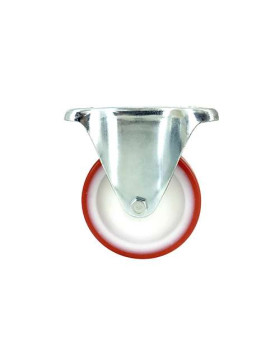 RUEDA DE MANIPULACIÓN FIJA DE ANTIACEITES Y ANTIGRASAS ROJA CON 100 MM DE DIÁMETRO, CARGA DE 120 KG - S7NP 100