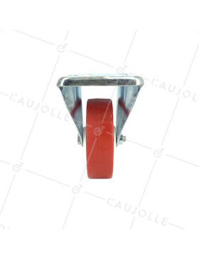 RUEDA DE MANIPULACIÓN FIJA DE ANTIACEITES Y ANTIGRASAS ROJA CON 100 MM DE DIÁMETRO, CARGA DE 120 KG - S7NP 100