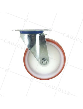 RUEDA DE MANUTENCIÓN DE POLIURETANO ROJO, DIÁMETRO DE 125 MM, CAPACIDAD DE CARGA DE 120 KG - S2NP 125
