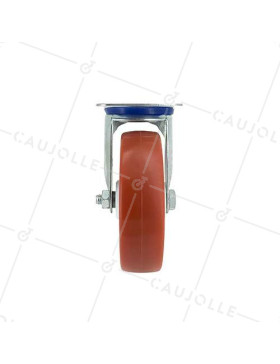 RUEDA DE MANUTENCIÓN DE POLIURETANO ROJO, DIÁMETRO DE 125 MM, CAPACIDAD DE CARGA DE 120 KG - S2NP 125