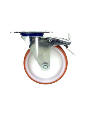 RUEDA DE MANUTENCIÓN CON FRENO DE POLIURETANO ROJO, 125 MM DE DIÁMETRO, CARGA 120 KG - S2NP 125AF