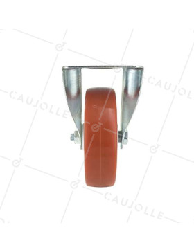 RUEDA DE MANIPULACIÓN FIJA DE POLIURETANO ROJO, DIÁMETRO DE 125 MM, CAPACIDAD DE CARGA DE 120 KG - S7NP 125