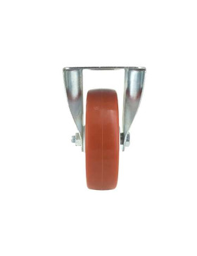 RUEDA DE MANIPULACIÓN FIJA DE POLIURETANO ROJO, DIÁMETRO DE 125 MM, CAPACIDAD DE CARGA DE 120 KG - S7NP 125