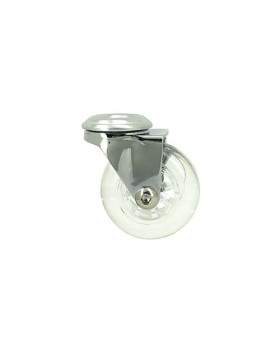 Rotante DISEÑO PIVOTANTE A Orificio de fijación TRANSPARENTE FLEXIBLE DIÁMETRO 50 MM CARGA 40KG A FIJACIÓN DE 10 MM - S140TR 50O