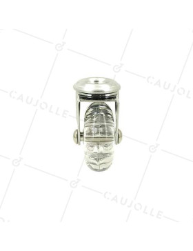Rotante DISEÑO PIVOTANTE A Orificio de fijación TRANSPARENTE FLEXIBLE DIÁMETRO 50 MM CARGA 40KG A FIJACIÓN DE 10 MM - S140TR 50O
