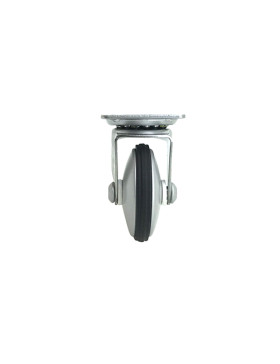 ROULETTE DESIGN EN ALUMINIUM GRIS DIAMÈTRE 50 MM CHARGE 25 KG - METALSTYL 50P