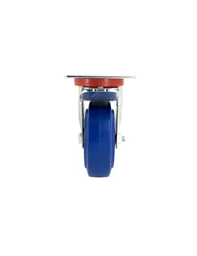 RUEDA INDUSTRIAL ELÁSTICA QUE NO MANCHA CON FRENO PARA MALETAS CON UN DIÁMETRO DE 100 MM CARGA 120 KG - S2NS100AFBLEUE