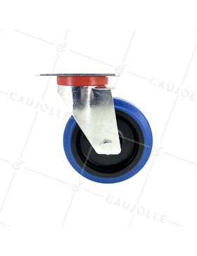 RUEDA INDUSTRIAL ELÁSTICA QUE NO MANCHA PARA MALETAS CON UN DIÁMETRO DE 125 MM CARGA 120 KG - S2NS125BLEUE