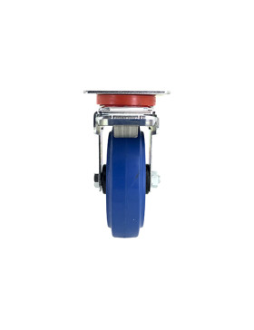 RUEDA INDUSTRIAL ELÁSTICA QUE NO MANCHA CON FRENO PARA MALETAS CON UN DIÁMETRO DE 125 MM CARGA 120 KG - S2NS125AFBLEUE
