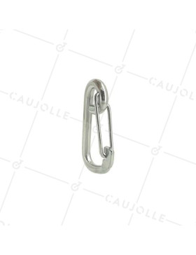 MOSQUETÓN DE ACERO INOXIDABLE MARINO 316 CON RESORTE LONGITUD DE 100 MM CARGA 500 KG • Caujolle