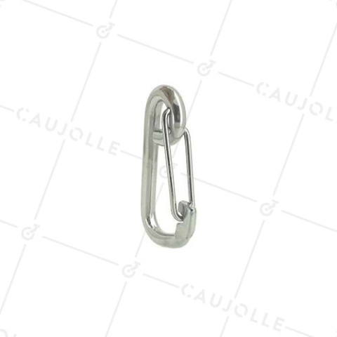 MOSQUETÓN DE ACERO INOXIDABLE MARINO 316 CON RESORTE LONGITUD DE 100 MM CARGA 500 KG • Caujolle