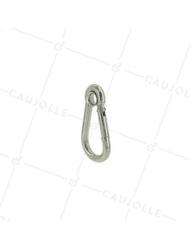 MOSQUETÓN BORNE DE ACERO INOXIDABLE MARINO 316 CON OJAL DE 6 MM LONGITUD DE 60 MM CARGA 130 KG • Caujolle