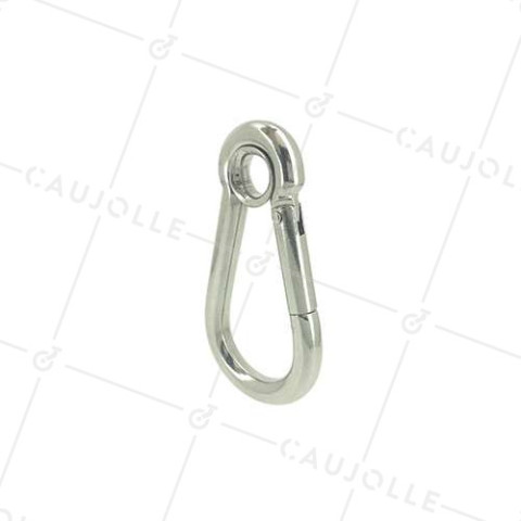MOSQUETÓN BORNE DE ACERO INOXIDABLE MARINO 316 CON OJAL DE 12 MM LONGITUD DE 100 MM CARGA 250 KG • Caujolle