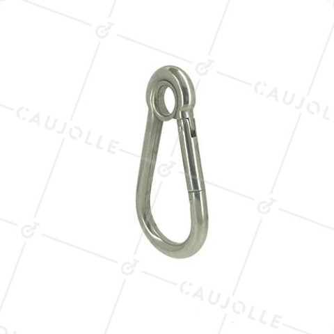 MOSQUETÓN BORNE DE ACERO INOXIDABLE MARINO 316 CON OJAL DE 16 MM LONGITUD DE 140 MM CARGA 300 KG • Caujolle