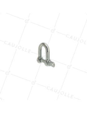 GRILLETE RECTO DE INOX MARINO 316 PARA CABLE O CUERDA DE 16 MM CARGA 400 KG • Caujolle