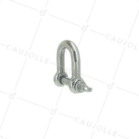 GRILLETE RECTO DE INOX MARINO 316 PARA CABLE O CUERDA DE 22 MM CARGA 950 KG • Caujolle
