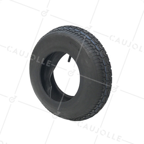 CONJUNTO DE NEUMÁTICO CON CLAVOS + CÁMARA DE AIRE DE CARRETILLA REFUERZADA DIÁMETRO 400 MM LLANTA 8 PULGADAS (4.80/4.00-8) 4PR AGR • Caujolle