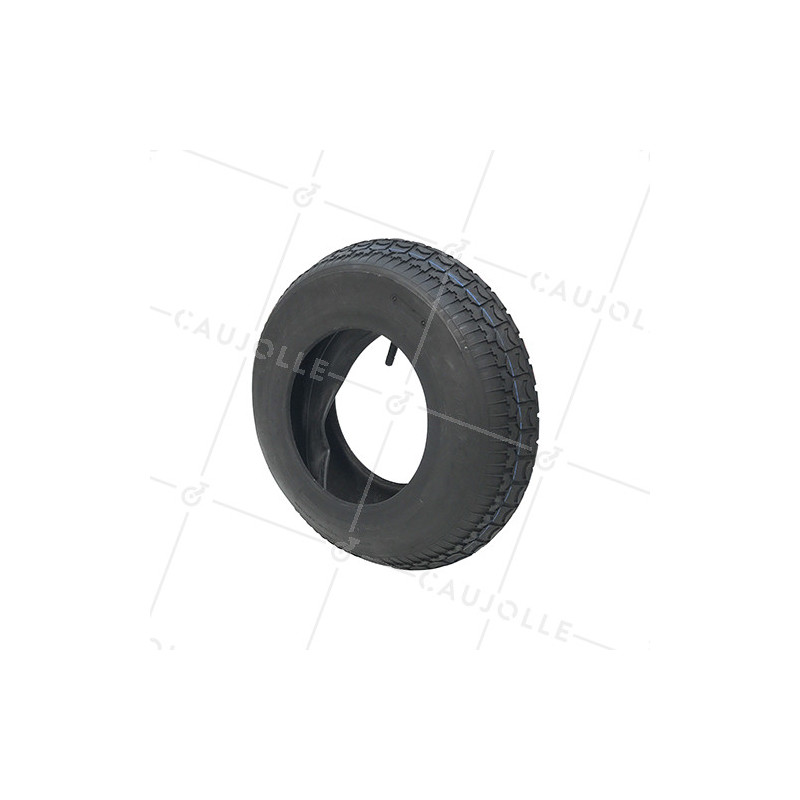 CONJUNTO DE NEUMÁTICO CON CLAVOS + CÁMARA DE AIRE DE CARRETILLA ULTRA REFORZADA DIÁMETRO 400 MM LLANTA 8 PULGADAS (4.80/4.00-8) 