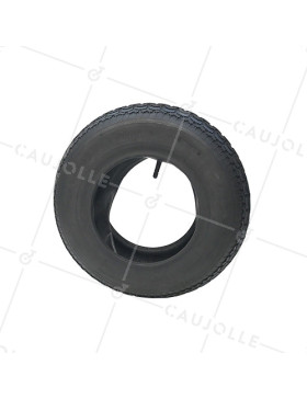 CONJUNTO DE NEUMÁTICO CON CLAVOS + CÁMARA DE AIRE DE CARRETILLA ULTRA REFORZADA DIÁMETRO 400 MM LLANTA 8 PULGADAS (4.80/4.00-8) 