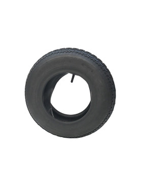 CONJUNTO DE NEUMÁTICO CON CLAVOS + CÁMARA DE AIRE DE CARRETILLA ULTRA REFORZADA DIÁMETRO 400 MM LLANTA 8 PULGADAS (4.80/4.00-8) 