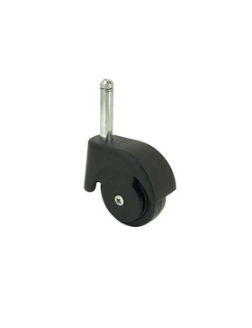 RUEDA PARA MUEBLES NEGRA GIRATORIA CON VÁSTAGO LISO DE 50 MM DE DIÁMETRO Y CARGA DE 40 KG - S47TL