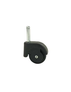 RUEDA PARA MUEBLES NEGRA GIRATORIA CON VÁSTAGO LISO DE 50 MM DE DIÁMETRO Y CARGA DE 40 KG - S47TL