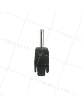 RUEDA PARA MUEBLES NEGRA GIRATORIA CON VÁSTAGO LISO DE 50 MM DE DIÁMETRO Y CARGA DE 40 KG - S47TL