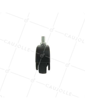 RUEDA PARA MUEBLES NEGRA GIRATORIA CON VÁSTAGO ROSCADO DE 50 MM DE DIÁMETRO Y CARGA DE 40 KG - S47TF