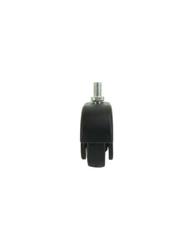 RUEDA PARA MUEBLES NEGRA GIRATORIA CON VÁSTAGO ROSCADO DE 50 MM DE DIÁMETRO Y CARGA DE 40 KG - S47TF