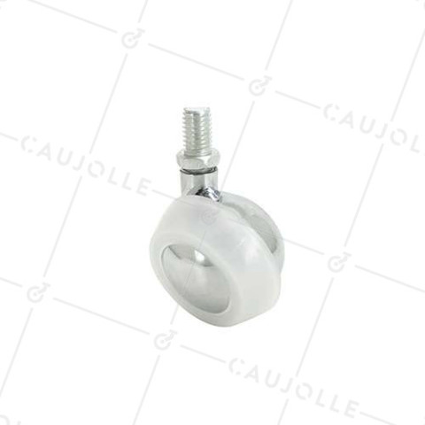 RUEDA DE MOBILIARIO GIRATORIA CON VARILLA ROSCADA DE 10 MM, 45 MM DE DIÁMETRO Y CARGA DE 20 KG - S44 45TF10 • Caujolle