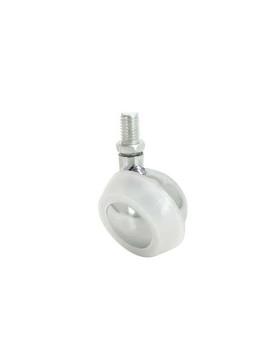 RUEDA DE MOBILIARIO GIRATORIA CON VARILLA ROSCADA DE 10 MM, 45 MM DE DIÁMETRO Y CARGA DE 20 KG - S44 45TF10