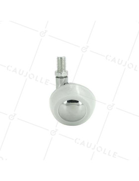 RUEDA DE MOBILIARIO GIRATORIA CON VARILLA ROSCADA DE 10 MM, 45 MM DE DIÁMETRO Y CARGA DE 20 KG - S44 45TF10