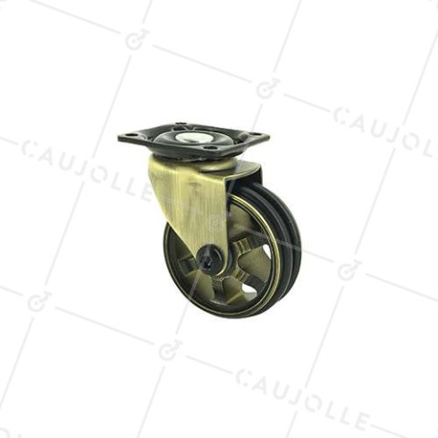 Rotante DISEÑO RETRO EN ALUMINIO DORADO DIÁMETRO 50 MM CARGA 30KG - GOLDSTYL50P • Caujolle