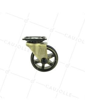 Rotante DISEÑO RETRO EN ALUMINIO DORADO DIÁMETRO 50 MM CARGA 30KG - GOLDSTYL50P
