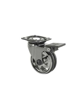 Rotante DISEÑO CON FRENOS EN ALUMINIO NEGRO BRILLANTE DIÁMETRO 50 MM CARGA 30KG - BLACKNICKEL 50PAF