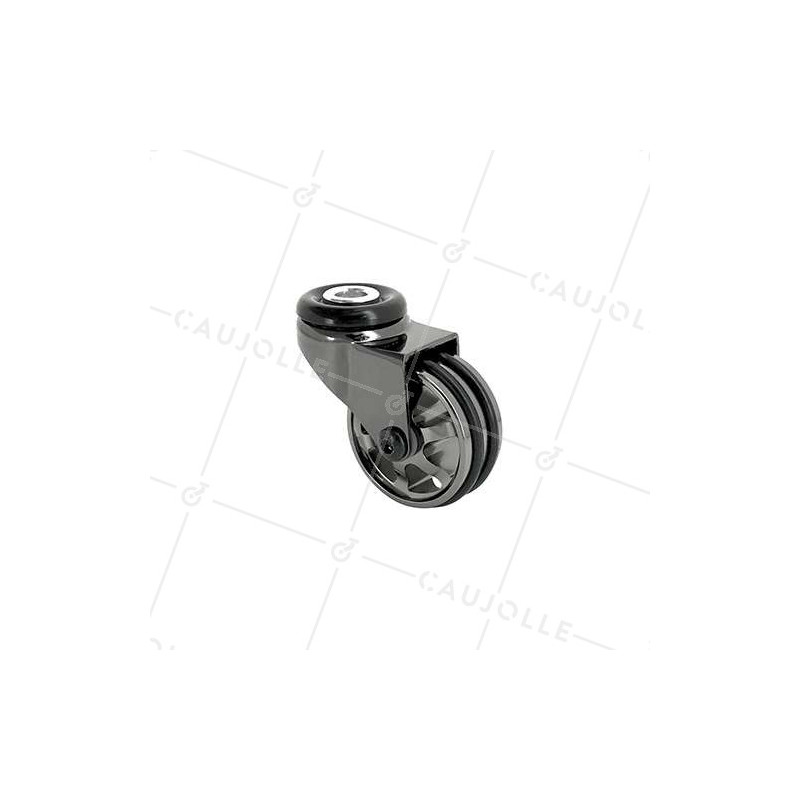 Rotante DISEÑO A Orificio de fijación EN ALUMINIO NEGRO BRILLANTE DIÁMETRO 50 MM CARGA 30KG A FIJACIÓN DE 10 MM - BLACKNICKEL 50