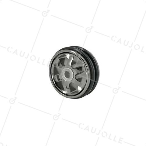 Rueda DISEÑO EN ALUMINIO NEGRO BRILLANTE DIÁMETRO 50 MM CARGA 35KG - BLACKNICKEL 50 • Caujolle