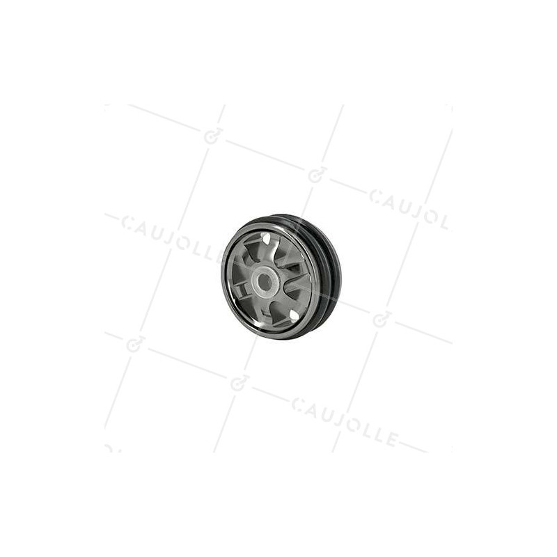Rueda DISEÑO EN ALUMINIO NEGRO BRILLANTE DIÁMETRO 50 MM CARGA 35KG - BLACKNICKEL 50