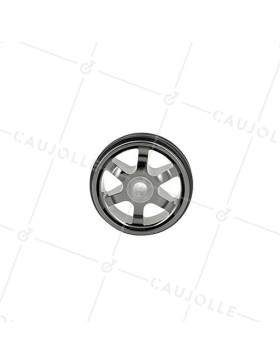 Rueda DISEÑO EN ALUMINIO NEGRO BRILLANTE DIÁMETRO 50 MM CARGA 35KG - BLACKNICKEL 50