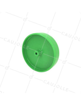 RUEDA VERDE DE POLIPROPILENO, DIÁMETRO DE 140 MM, CARGA DE 20 KG, EJE DE 8 MM  • Caujolle