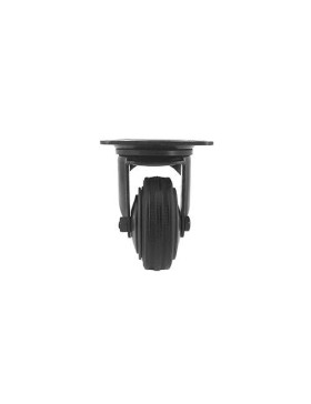 RUEDA NEGRA DE MANIPULACIÓN, GIRATORIA, DE CAUCHO, DIÁMETRO DE 80 MM, CAPACIDAD DE CARGA DE 65 KG - S2C 80N