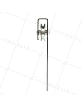 MONTURE DE PORTAIL SUSPENDU GORGE CARRÉE DIAMÈTRE 80 MM