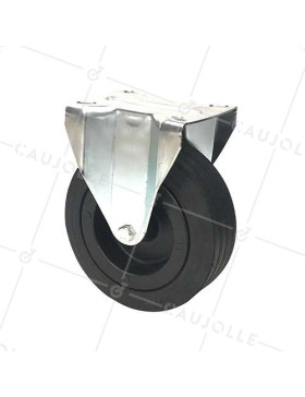 RUEDA FIJA CON GRAN NEUMÁTICO DE CAUCHO DURO DE 260 MM DE DIÁMETRO Y 300 KG DE CARGA - S21-1 2650  • Caujolle