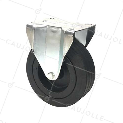 RUEDA FIJA CON GRAN NEUMÁTICO DE CAUCHO DURO DE 260 MM DE DIÁMETRO Y 300 KG DE CARGA - S21-1 2650  • Caujolle