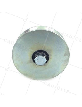 Rueda DE PORTAIL ANCHO A Canal TRIANGULAR DE 10 MM DE PROFUNDIDAD Y DIÁMETRO 120 MM