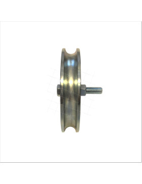 RUEDA PARA PORTAL ANCHO DE CANAL REDONDO DIÁMETRO DE 200 MM PARA UN RAÍL REDONDO DE 25 MM CARGA 600 KG EJE 18 MM - GAGR200L
