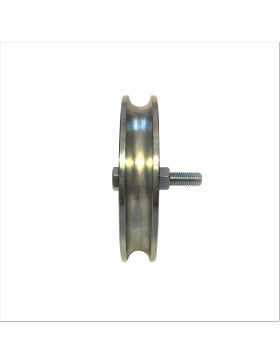 RUEDA PARA PORTAL ANCHO DE CANAL REDONDO DIÁMETRO DE 200 MM PARA UN RAÍL REDONDO DE 25 MM CARGA 600 KG EJE 18 MM - GAGR200L